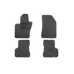 FIAT 500X All Weather Floor Mats (set of 4) - Custom Rubber Woven Carpet - Black and Grey by SILA Concepts